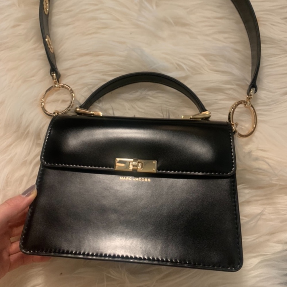 Marc Jacobs Downtown Leather Shoulder Bag w/ Scarf